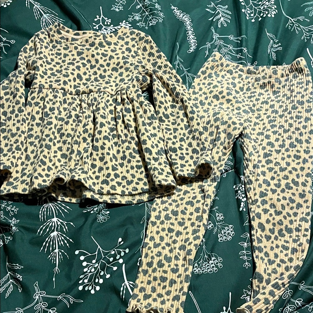 Cat & Jack 4T Leopard Print sweater and pant set
